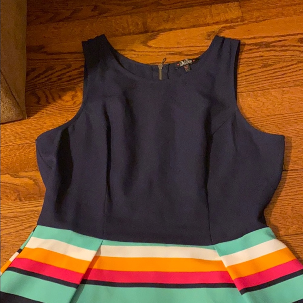 BeBop multicolor color block summer dress. - Picture 4 of 6